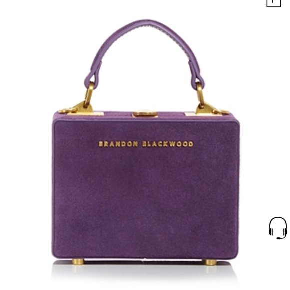 Brandon Blackwood Handbags - Brandon Blackwood Mini Trunk Purple suede